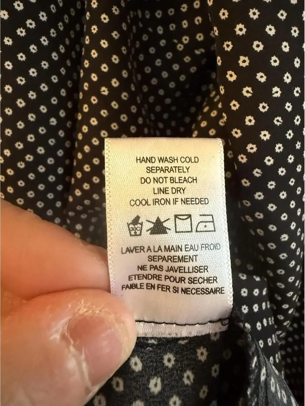 anthropologie Pleione Black & White Poke A Dot Longsleeve Work Top Sz.1X